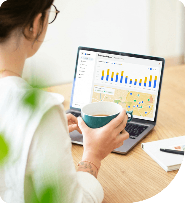 Client Jane consultant son tableau de bord