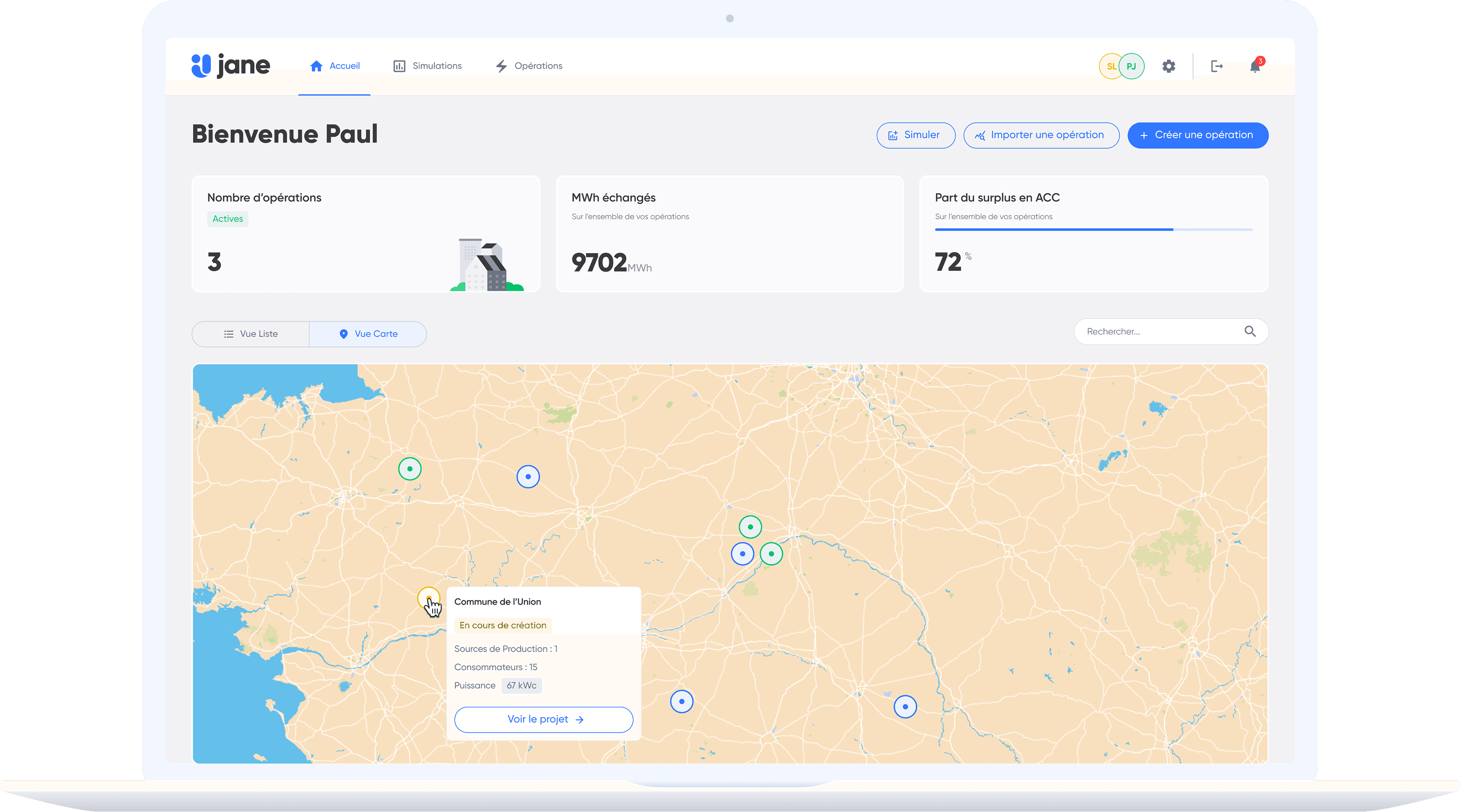 Maquette application Jane